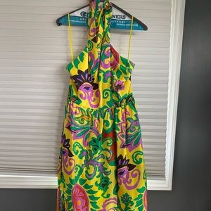 J.Crew Floral maxi halter dress
